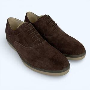 FitFlop Mens Lewis Suede Lace up Brown Suede Oxford Sneaker Casual Comfort SZ 11